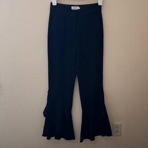 Tanya Taylor Black Ruffle Pants Size 2